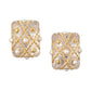 Seaman Schepps - 18k Yellow Gold Rock Crystal Pearl Caged Earrings