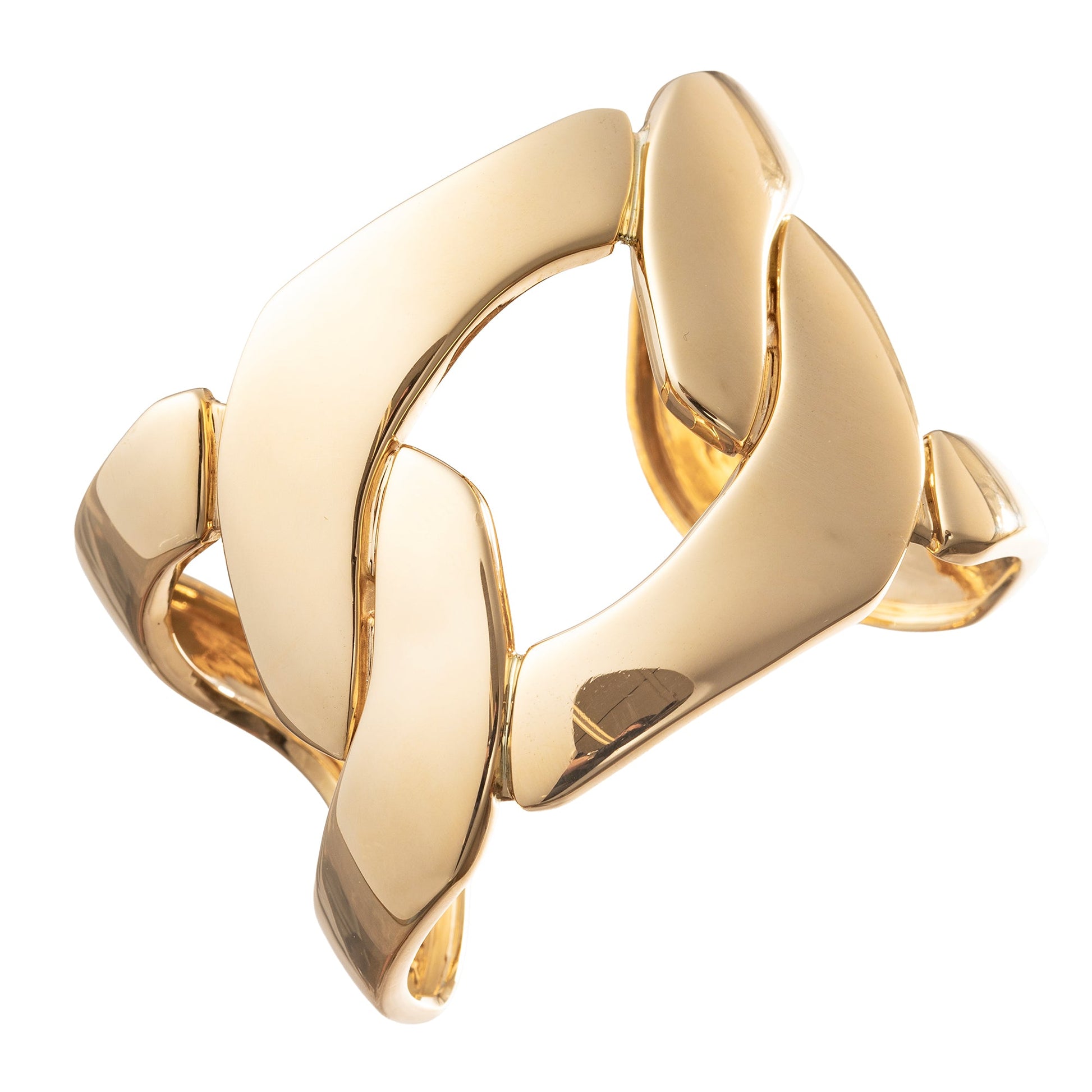 Seaman Schepps - 18k Yellow Gold Three-Link Cuff Bracelet