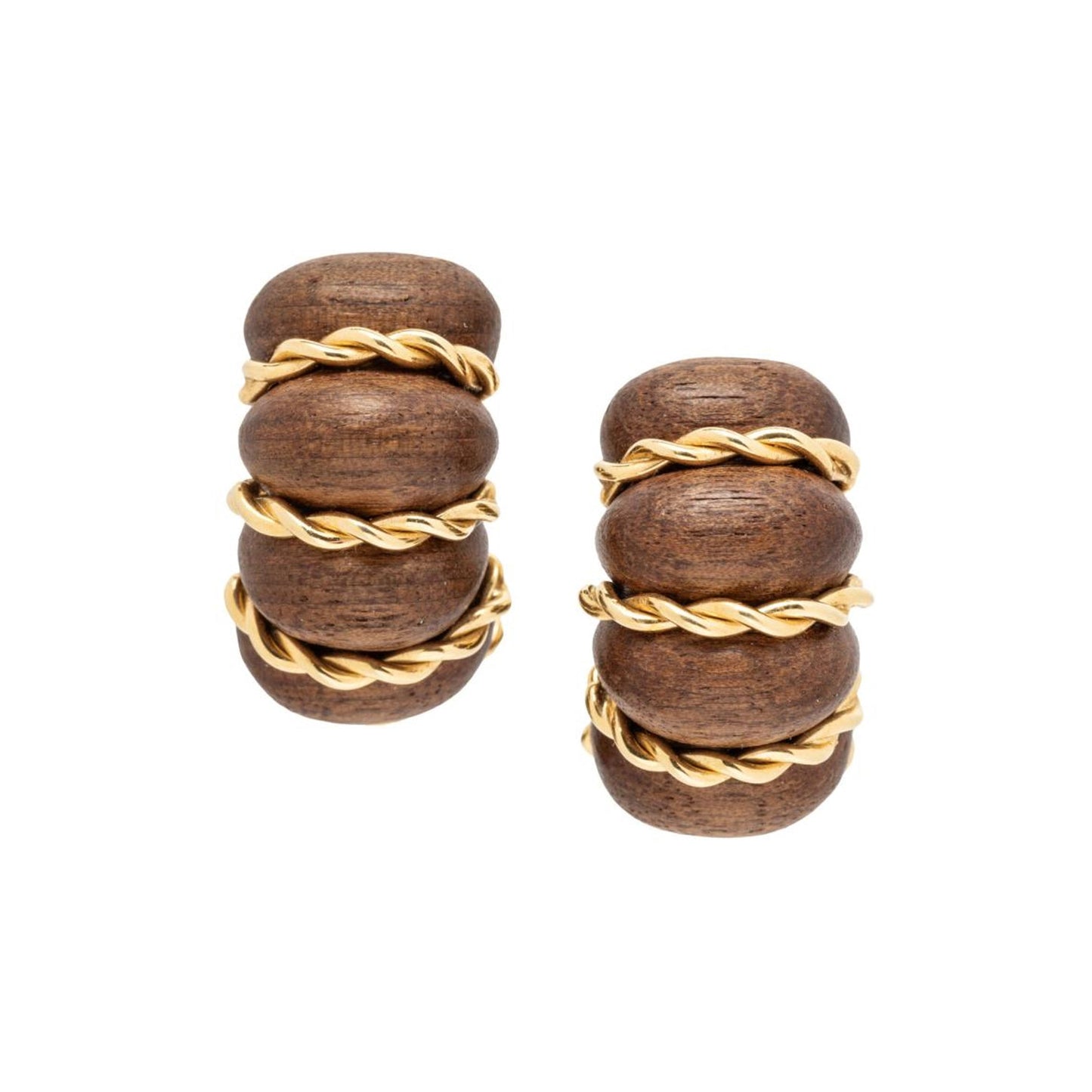 Seaman Schepps - 18k Yellow Gold Walnut Shrimp Earrings