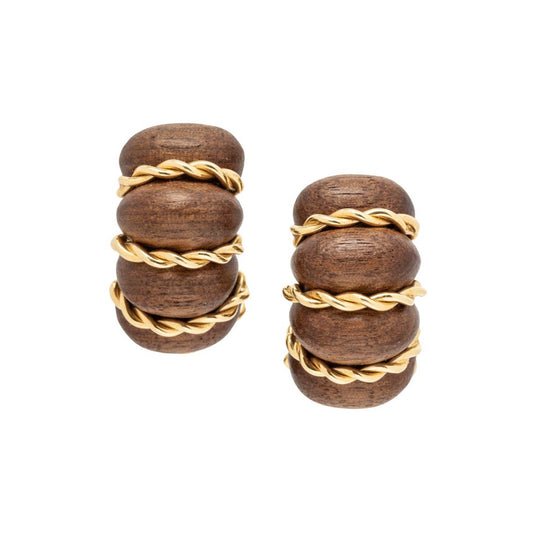 Seaman Schepps - 18k Yellow Gold Walnut Shrimp Earrings