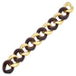 Seaman Schepps - 18k Yellow Gold Walnut Wood Medium Link Bracelet