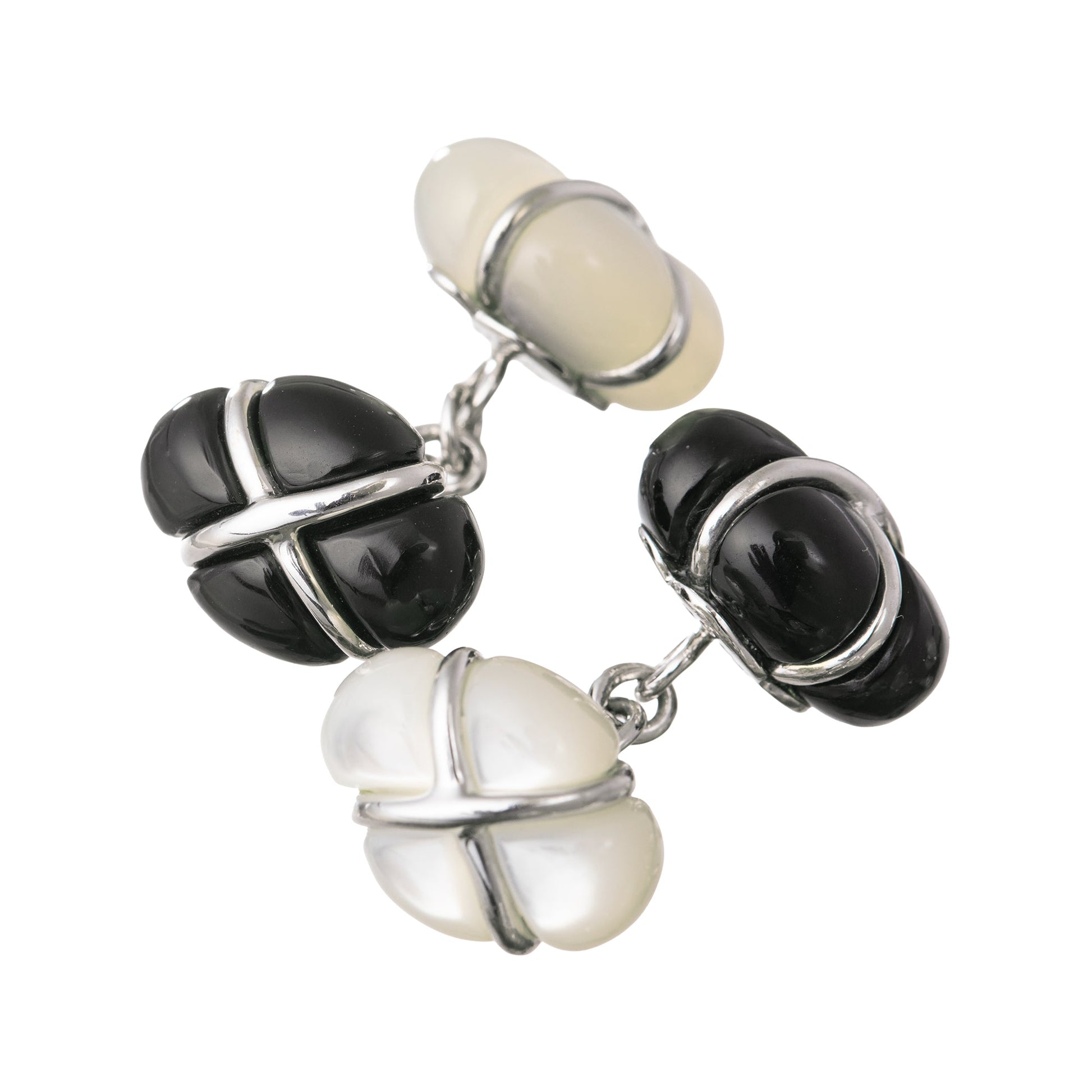 Seaman Schepps - Black Onyx & Mother - of - Pearl Tuxedo Set
