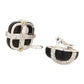 18k White Gold Diamond Ebony Crossover Earrings