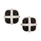 18k White Gold Diamond Ebony Crossover Earrings