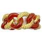 18k Gold Yellow Sapphire Carnelian Link Bracelet