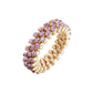 Serafino Consoli - 18k Rose Gold Pink Sapphire 3 - Row Expandable Ring