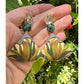 Silvia Furmanovich - 18k Gold Aquamarine Diamond Marquetry Wood Drop Earrings