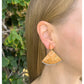 Silvia Furmanovich - Pink Opal Diamond Marquetry Wood Drop Earrings