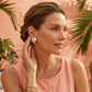 South Sea Pearl Diamond Platinum Earrings