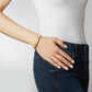 Sylvia Kontente - 18k Yellow Gold Bezel - Set Diamond Bangle Bracelet