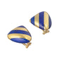 Angela Cummings 18k Yellow Gold Lapis Striped Earrings