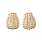 Tiffany & Co - 18k Yellow Gold Diamond Caged Hoop Earrings