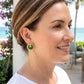Tiffany & Co - 18k Yellow Gold Green Chalcedony Earrings