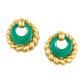 Tiffany & Co - 18k Yellow Gold Green Chalcedony Earrings