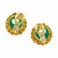 Tiffany & Co - 18k Yellow Gold Green Chalcedony Earrings