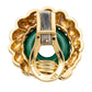 Tiffany & Co - 18k Yellow Gold Green Chalcedony Earrings