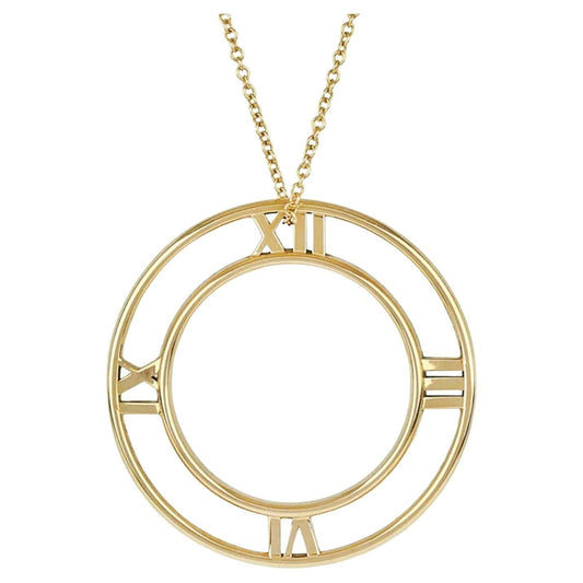 Tiffany & Co - 18k Yellow Gold Large Atlas Pendant Necklace