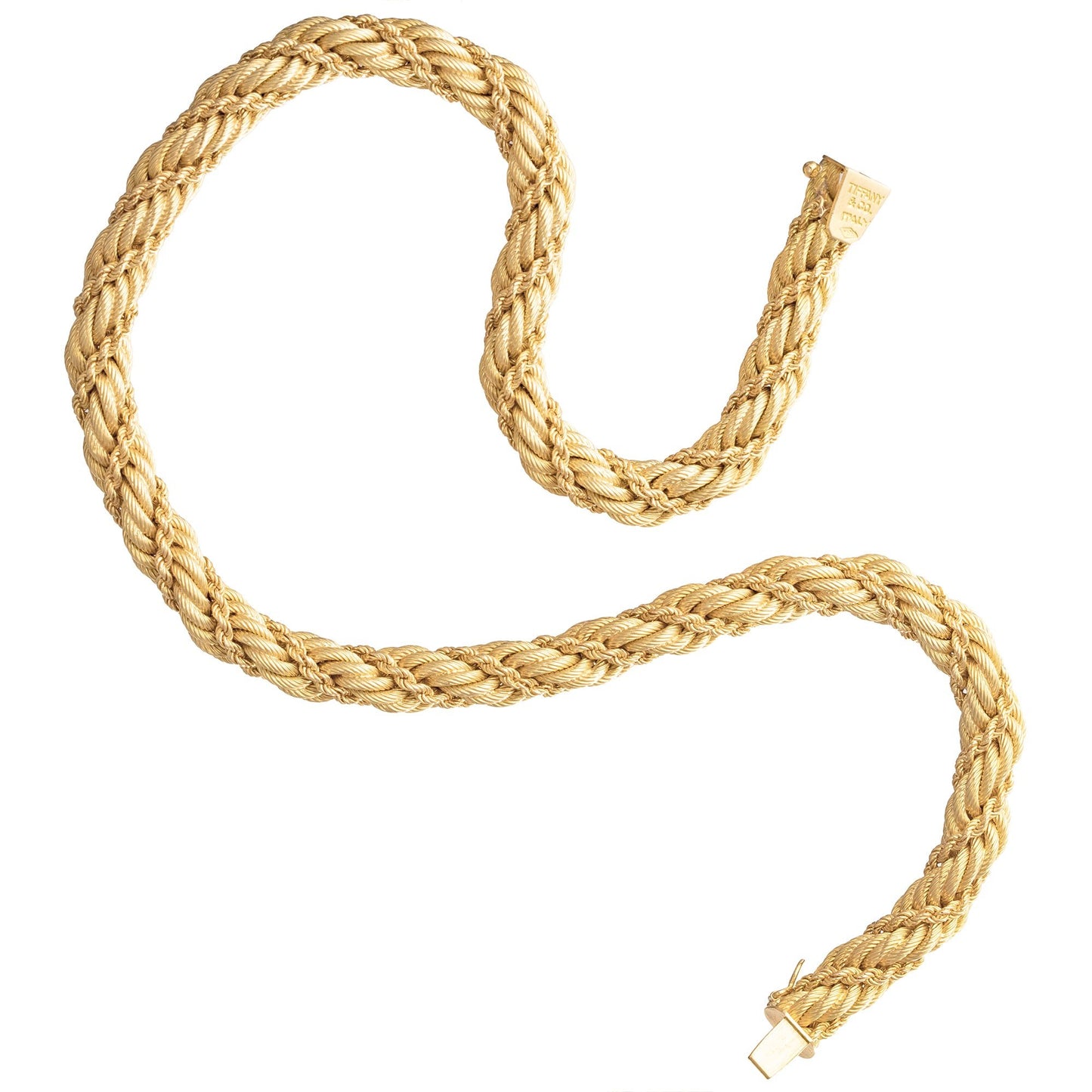 Tiffany & Co - 18k Yellow Gold Rope - Twist Chain Necklace