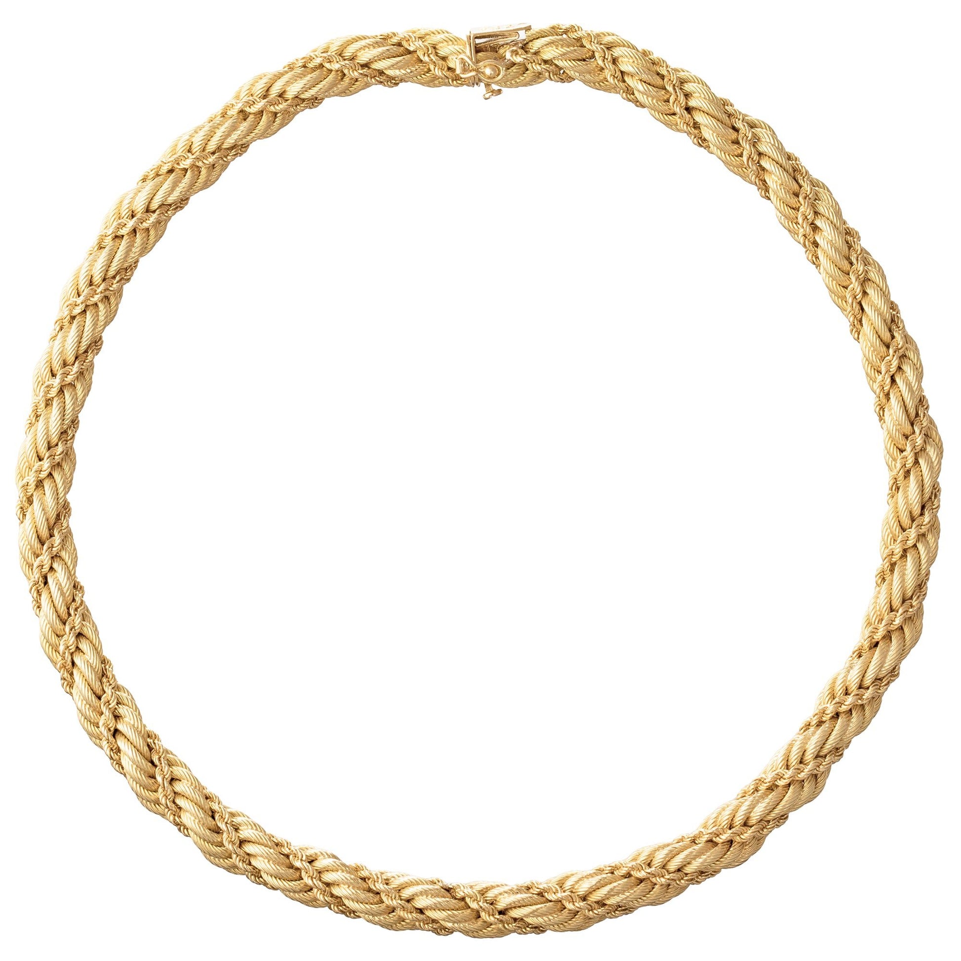 Tiffany & Co - 18k Yellow Gold Rope - Twist Chain Necklace