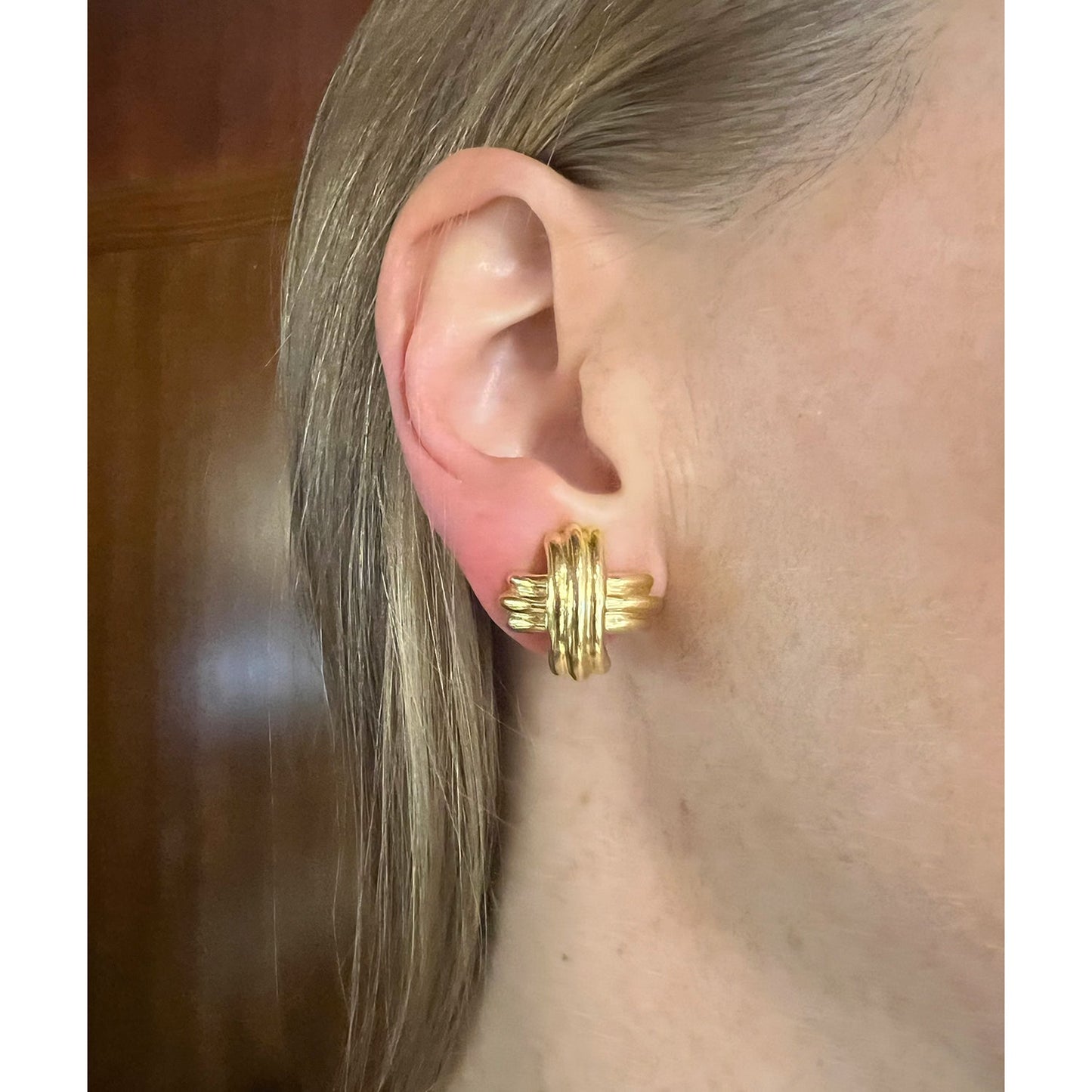 Tiffany & Co - 18k Yellow Gold Signature X Earrings