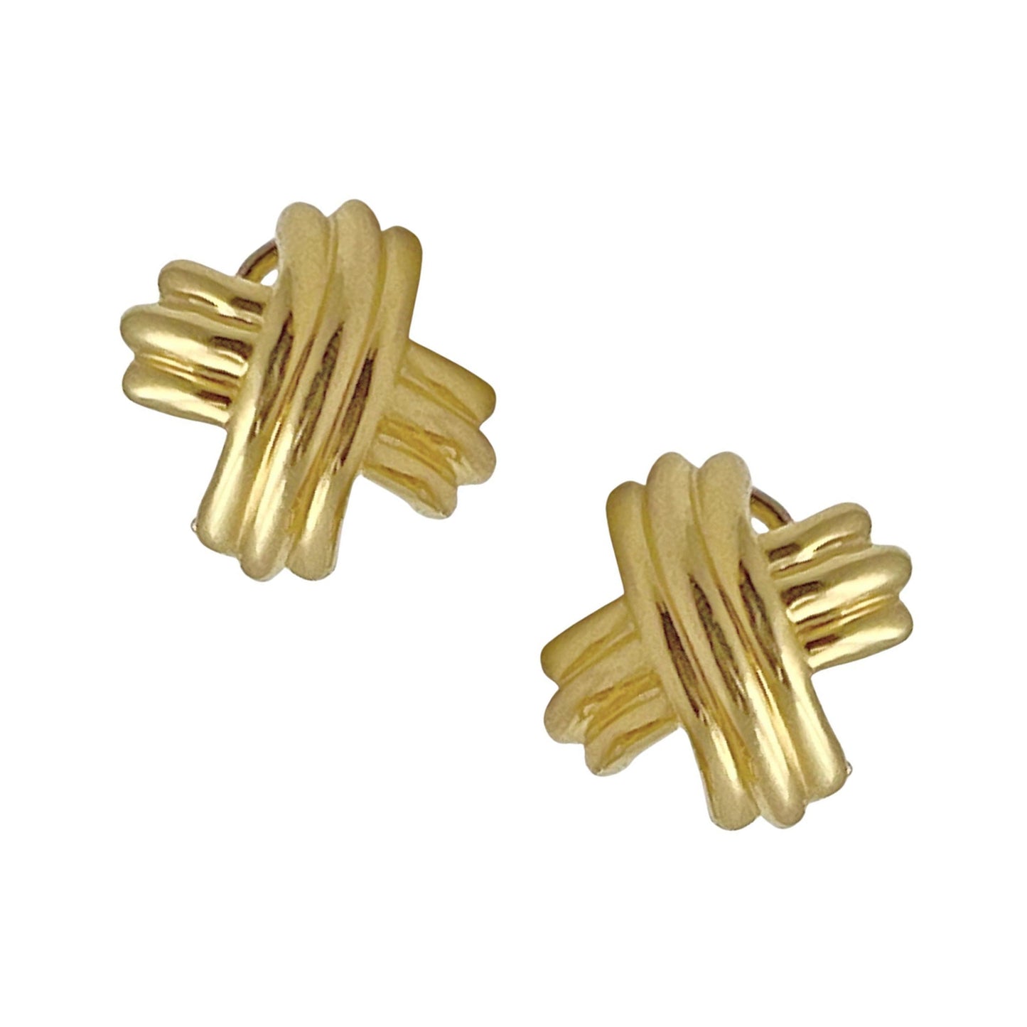 Tiffany & Co - 18k Yellow Gold Signature X Earrings