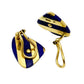 Tiffany & Co - Angela Cummings 18k Yellow Gold Lapis Striped Earrings