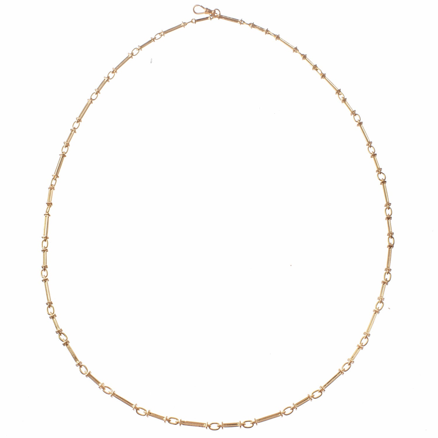 Tiffany & Co - Antique Gold Column Link Long Chain Necklace