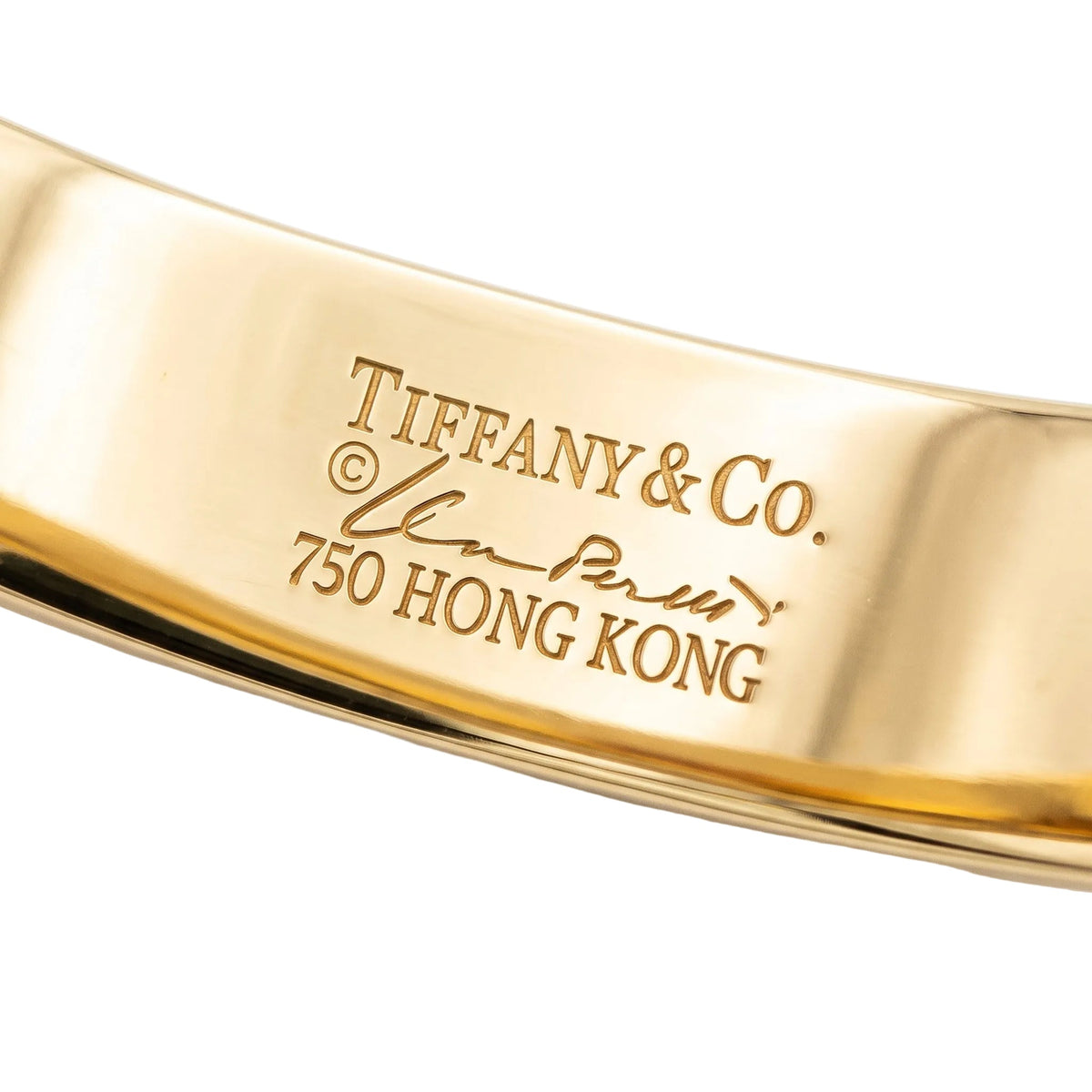 Tiffany & Co - Elsa Peretti 18k Gold Black Jade Sevillana Cuff Bracelet