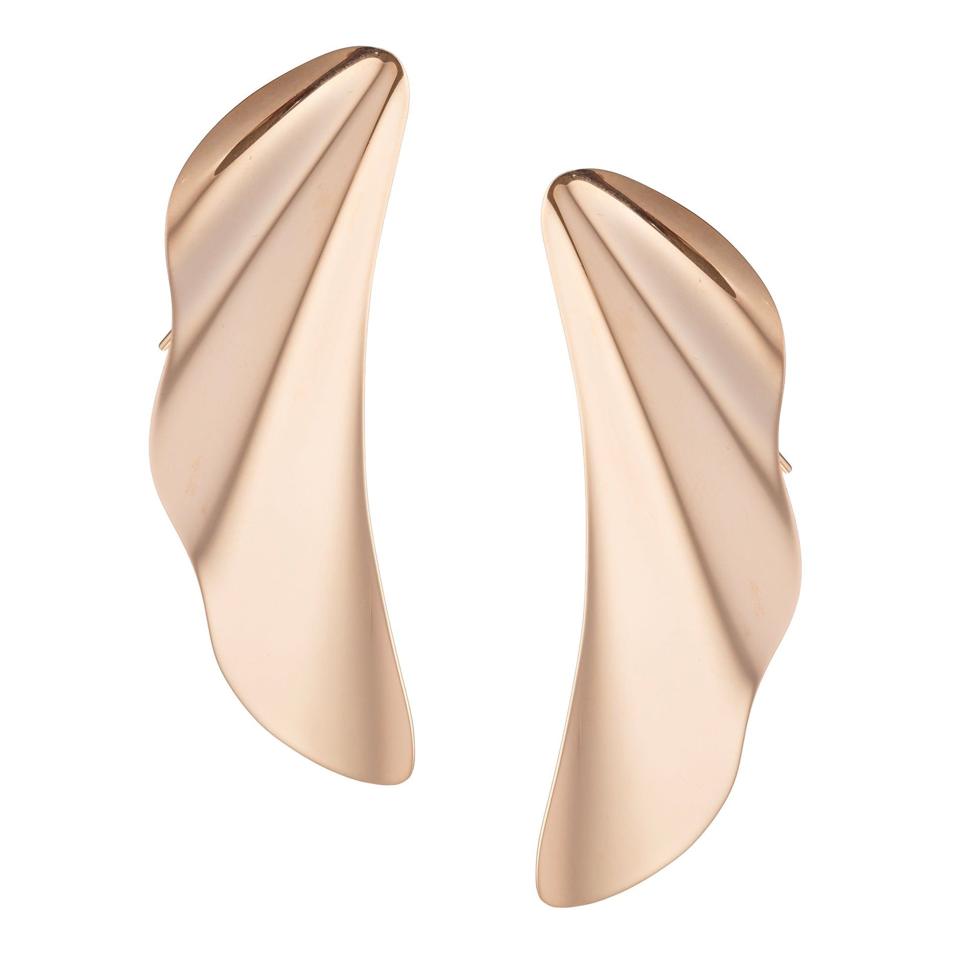 Tiffany & Co - Elsa Peretti 18k Rose Gold Medium High Tide Earrings