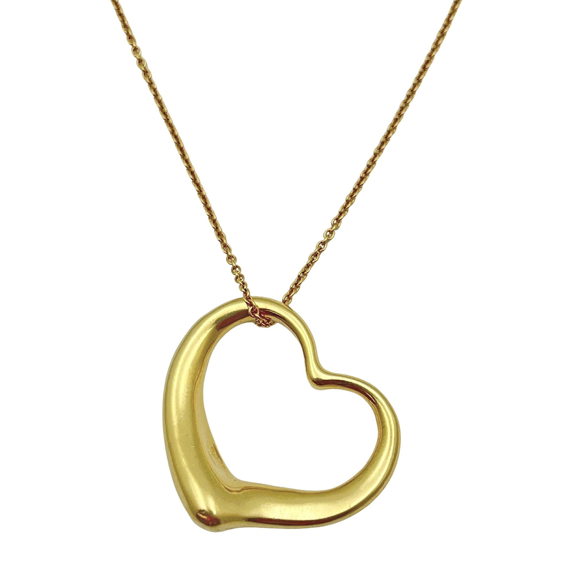 Tiffany & Co - Elsa Peretti 18k Yellow Gold Open Heart Pendant