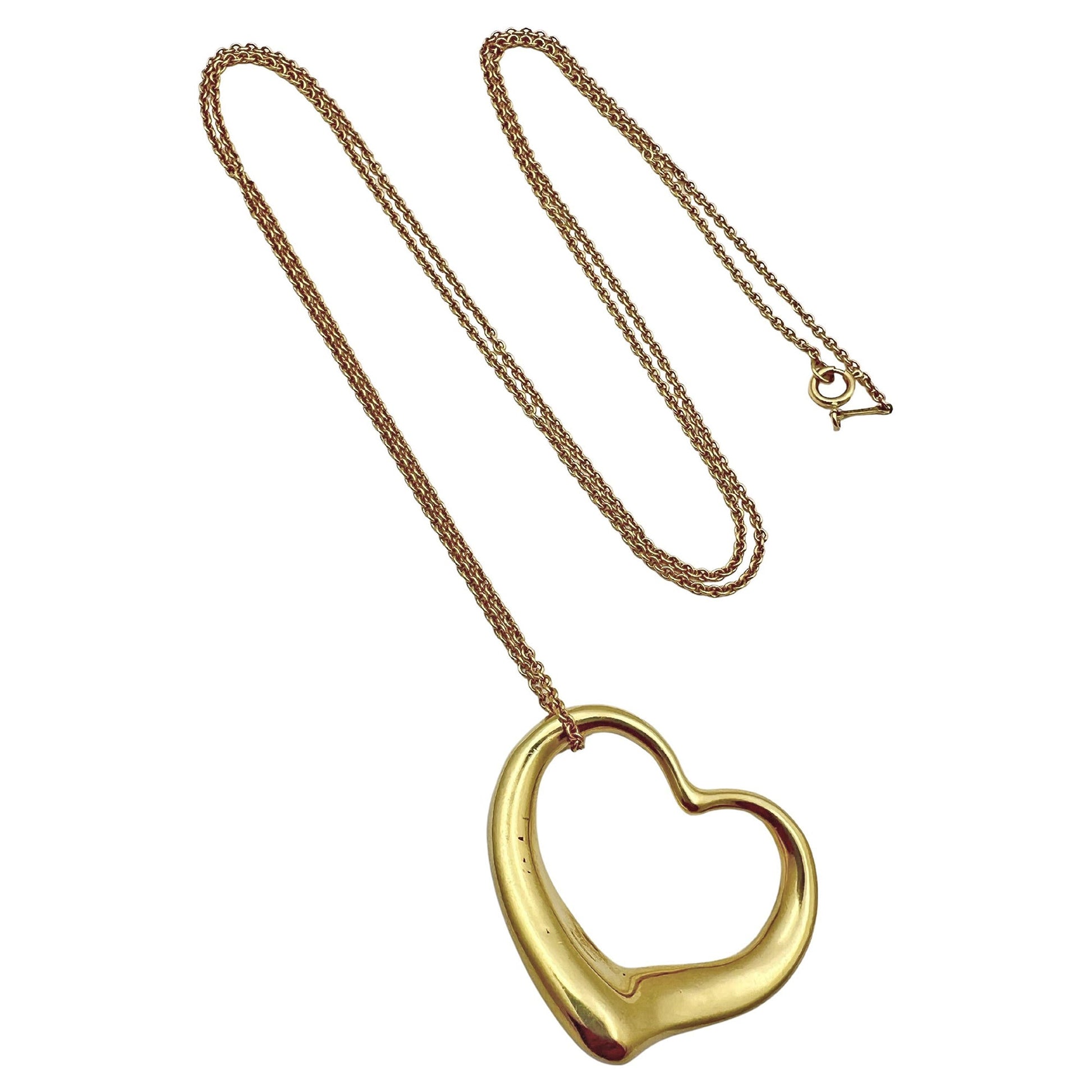 Tiffany & Co - Elsa Peretti 18k Yellow Gold Open Heart Pendant