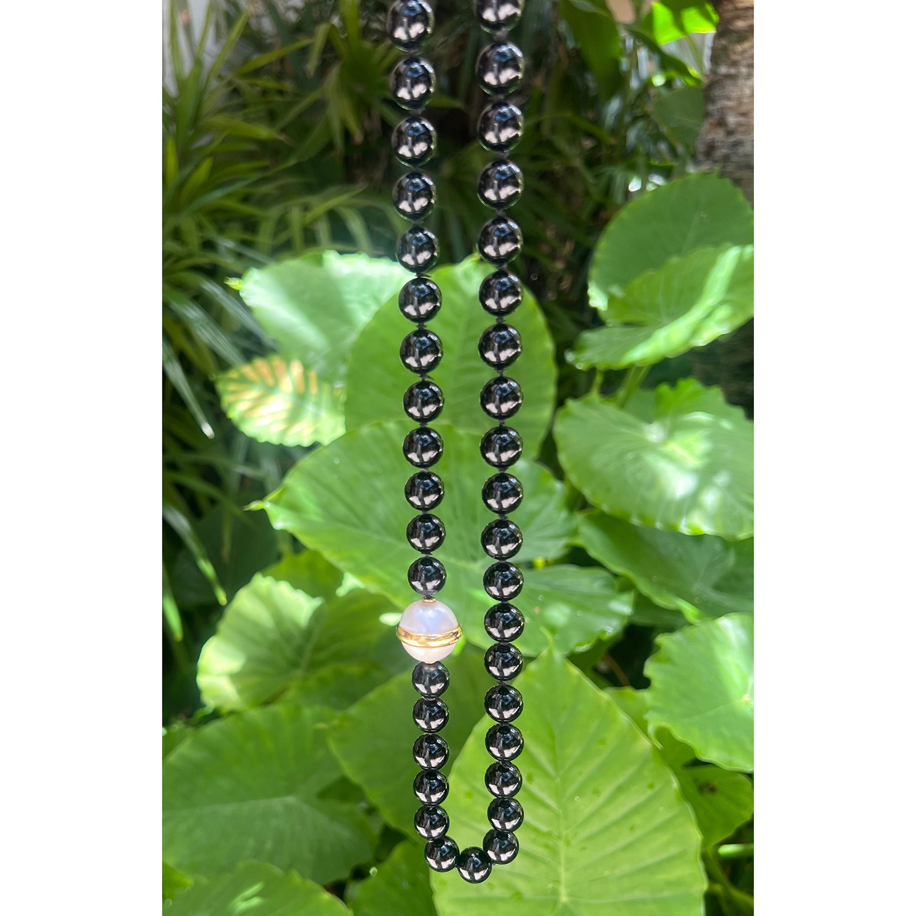 Tiffany Paloma Picasso Black Onyx South Sea Pearl Long Necklace