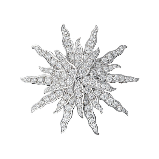 Tiffany & Co - Platinum Diamond Lace Sunburst Brooch