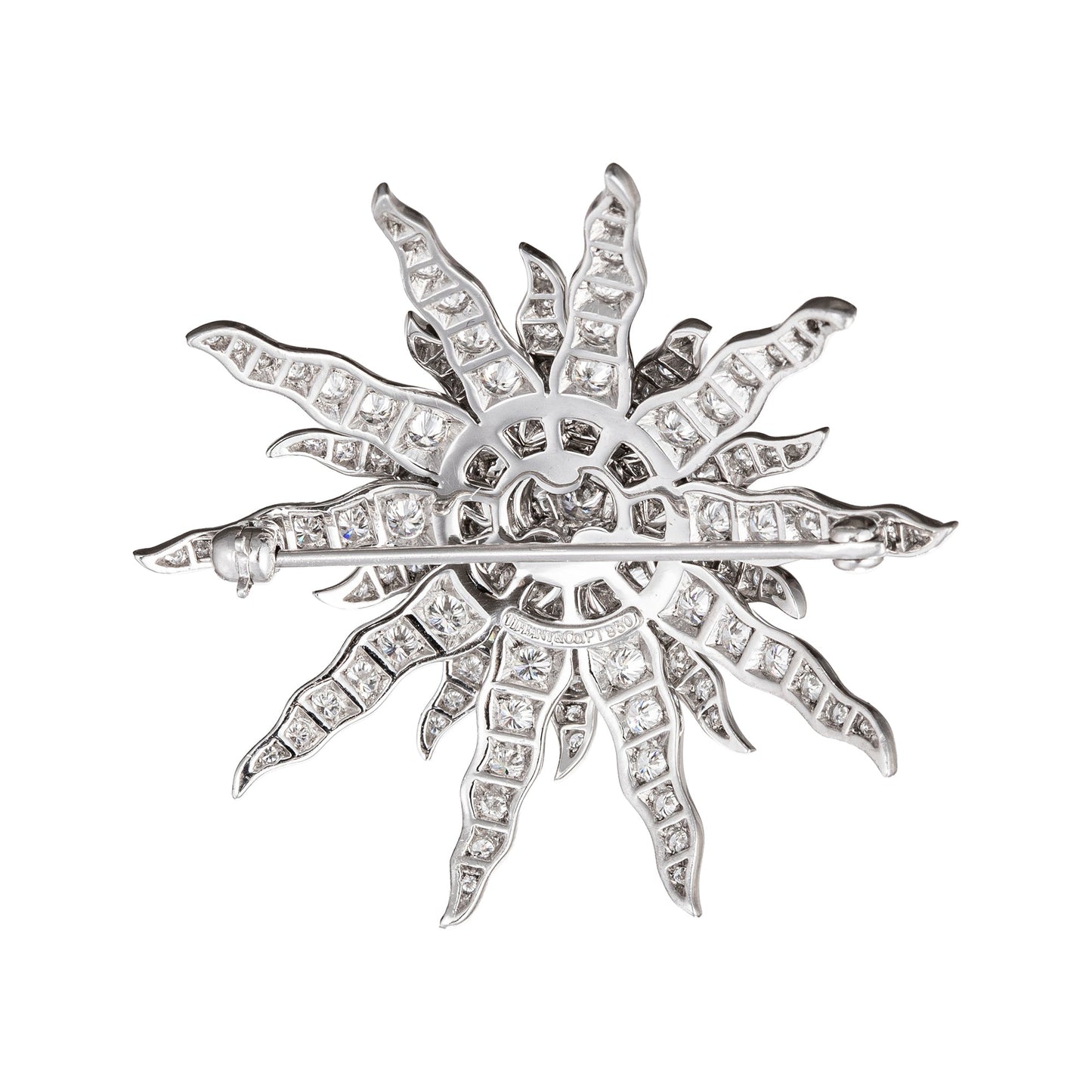 Tiffany & Co - Platinum Diamond Lace Sunburst Brooch