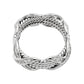 Tiffany & Co - Schlumberger 18k White Gold Diamond Four-Row Rope 'X' Ring