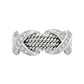 Tiffany & Co - Schlumberger 18k White Gold Diamond Four-Row Rope 'X' Ring