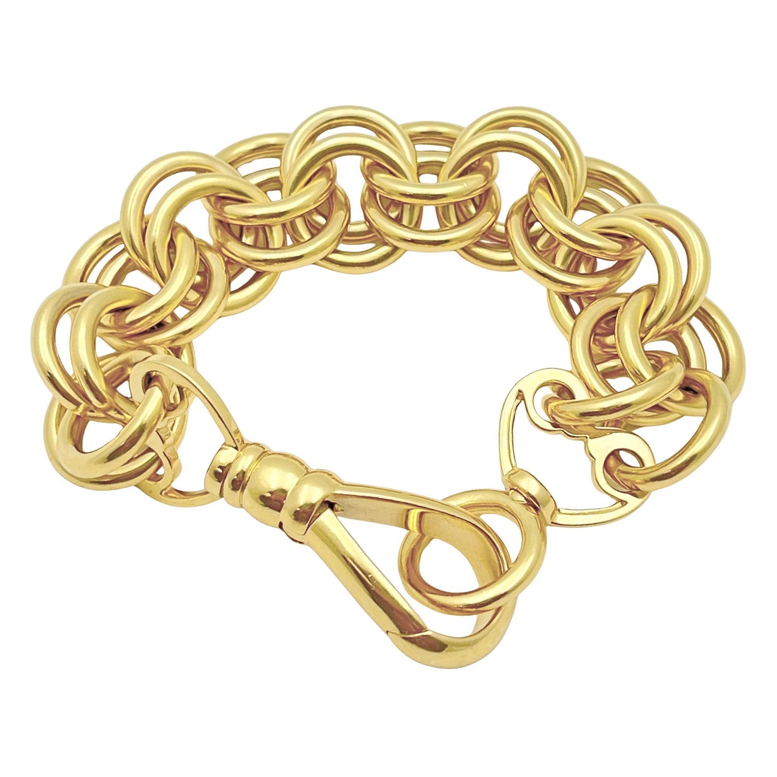Tiffany & Co - Schlumberger 18k Yellow Gold Bull Swivel Link Bracelet