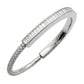 18K White Gold Baguette & Pavé Diamond Lock Bracelet