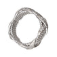 Schlumberger 18k White Gold Diamond Four-Row Rope 'X' Ring