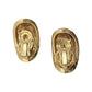 Schlumberger 18k Yellow Gold Black Enamel Croisillon Earrings