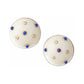 Trianon - Gold Cocholong Lapis Diamond Domed Earrings