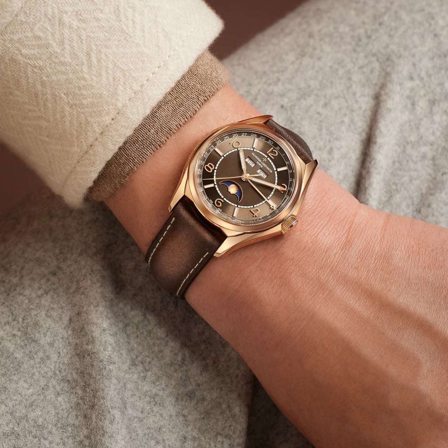 Vacheron Constantin - Fiftysix Complete Calendar Brown Dial Pink Gold (4000E/000R - B065)