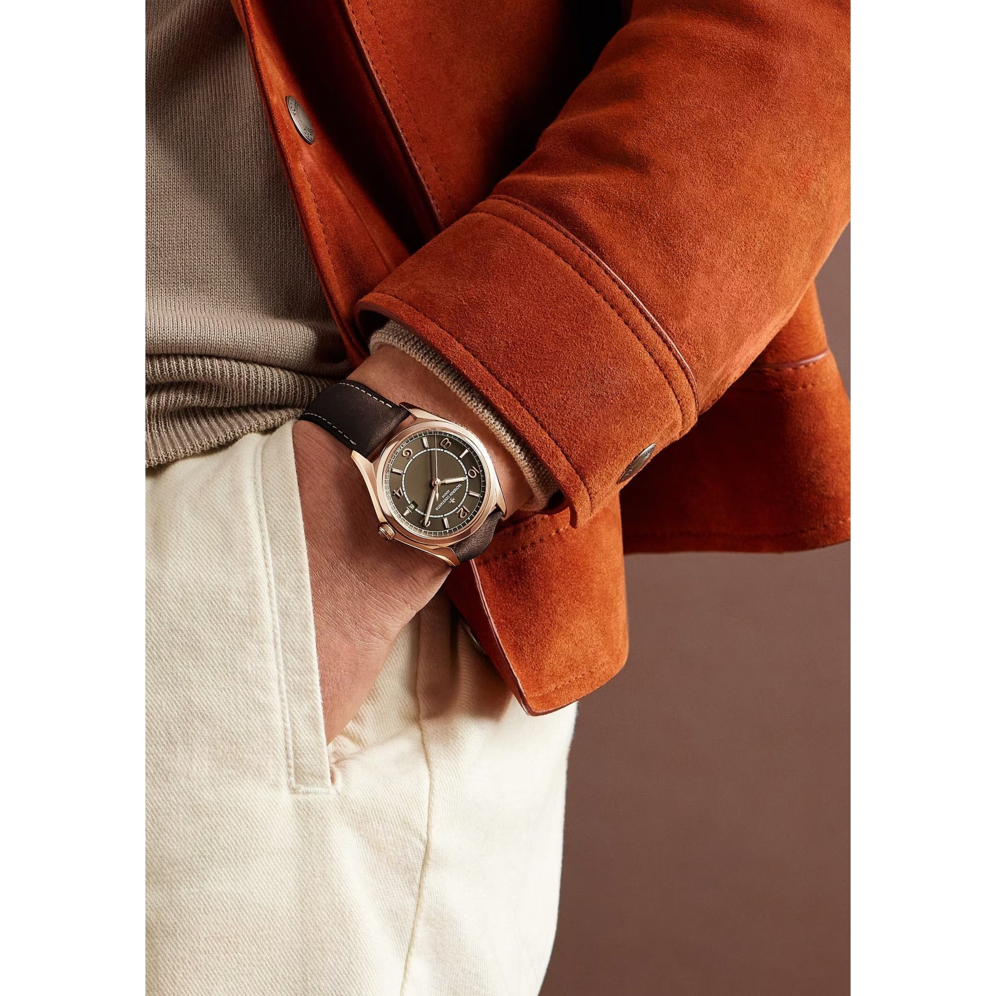 Vacheron Constantin - Fiftysix Self - Winding Brown Dial Pink Gold (4600E/000R - B576)