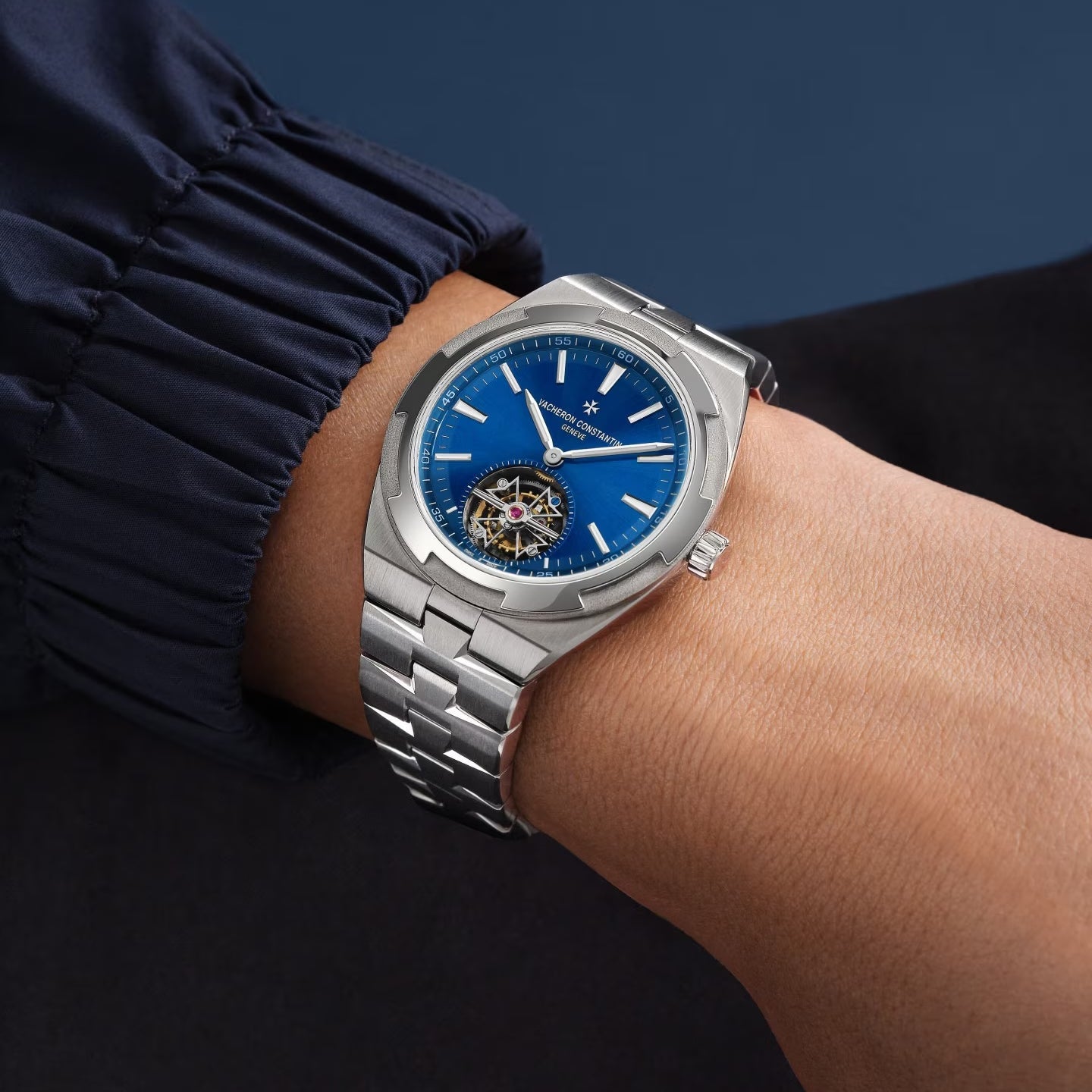 Vacheron Constantin - Overseas Tourbillon Blue Dial Titanium Watch (6000V/210T - H032)