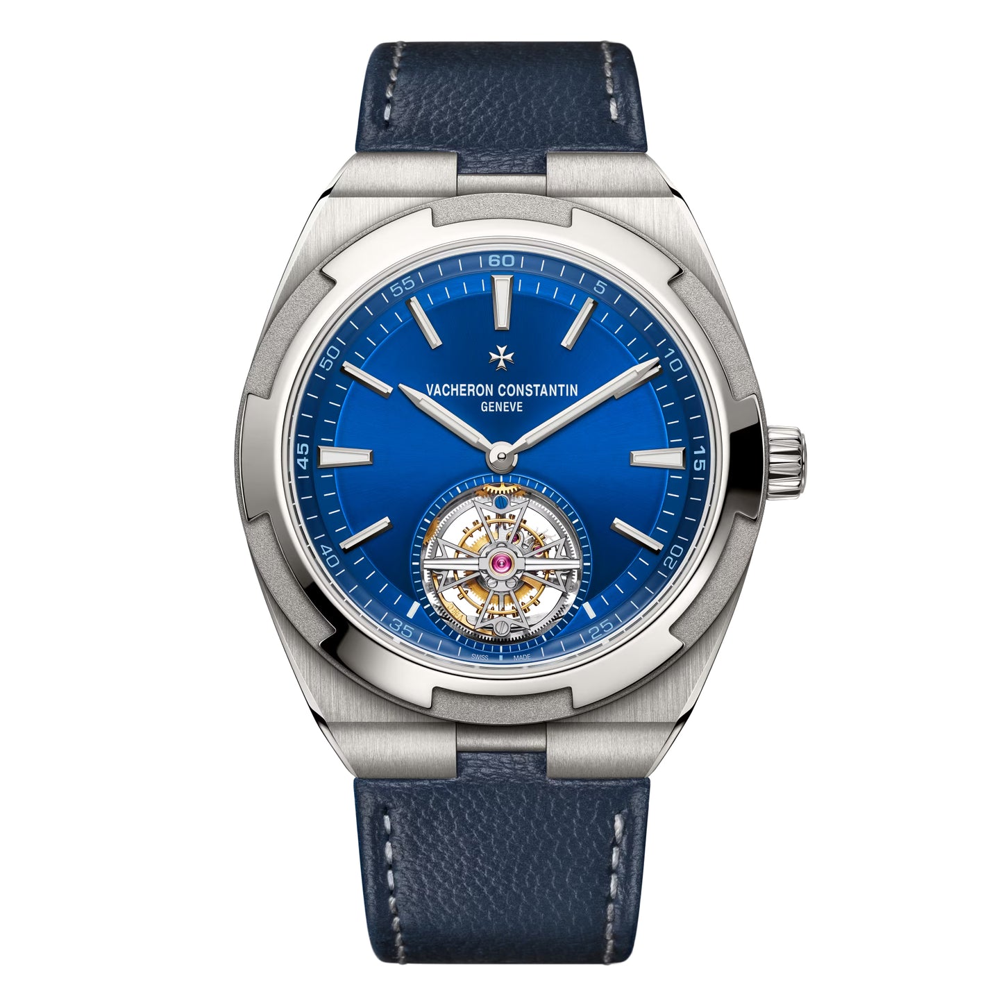 Overseas Tourbillon Blue Dial Titanium Watch (6000V/210T-H032)