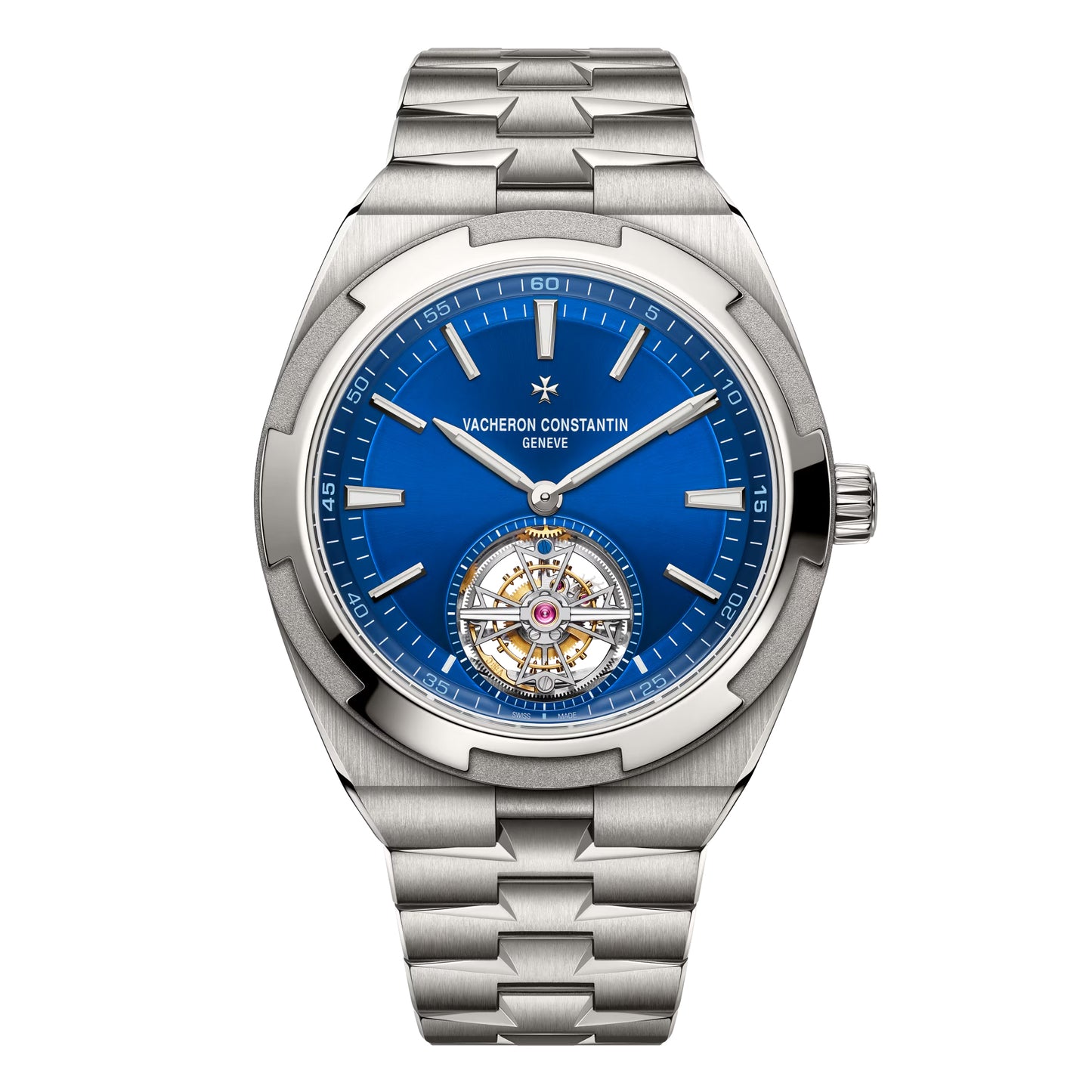 Overseas Tourbillon Blue Dial Titanium Watch (6000V/210T-H032)