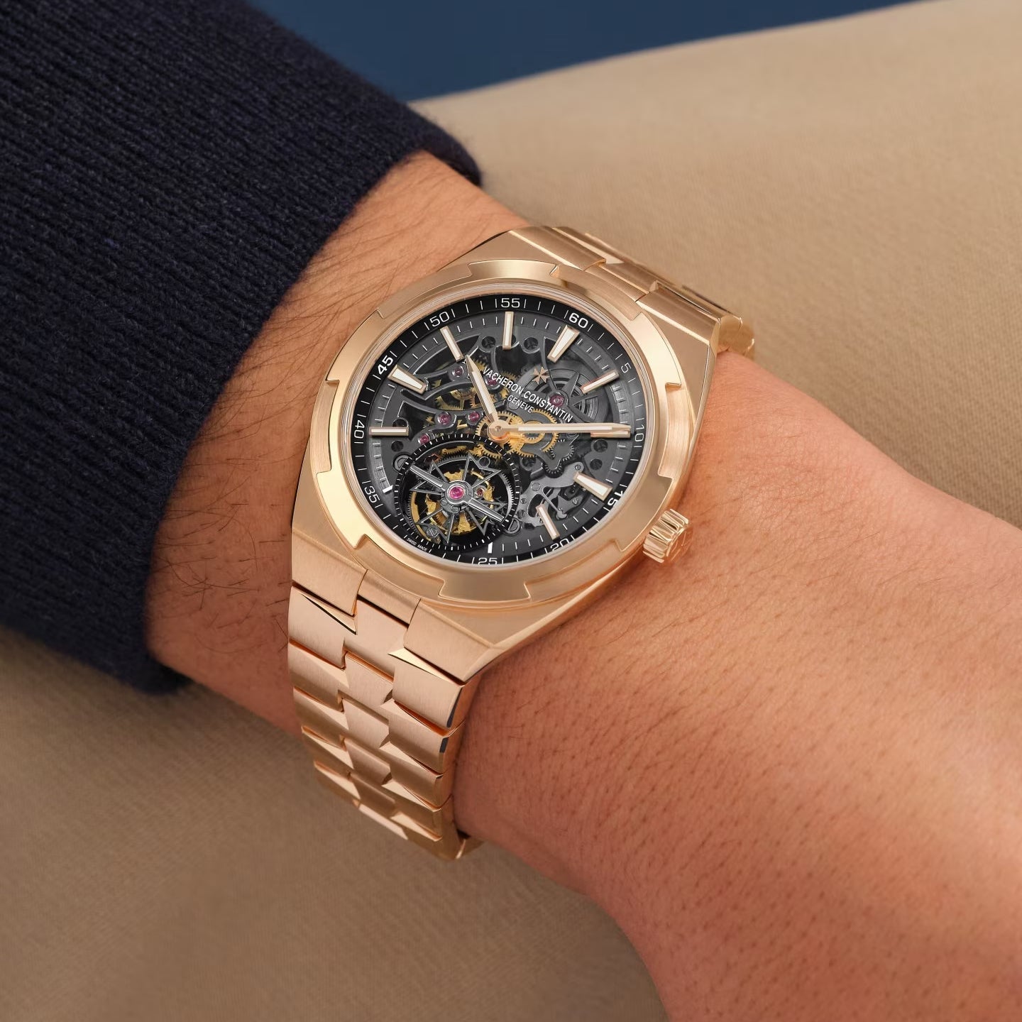 Vacheron Constantin - Overseas Tourbillon Skeleton Pink Gold (6000V/210R - B934)