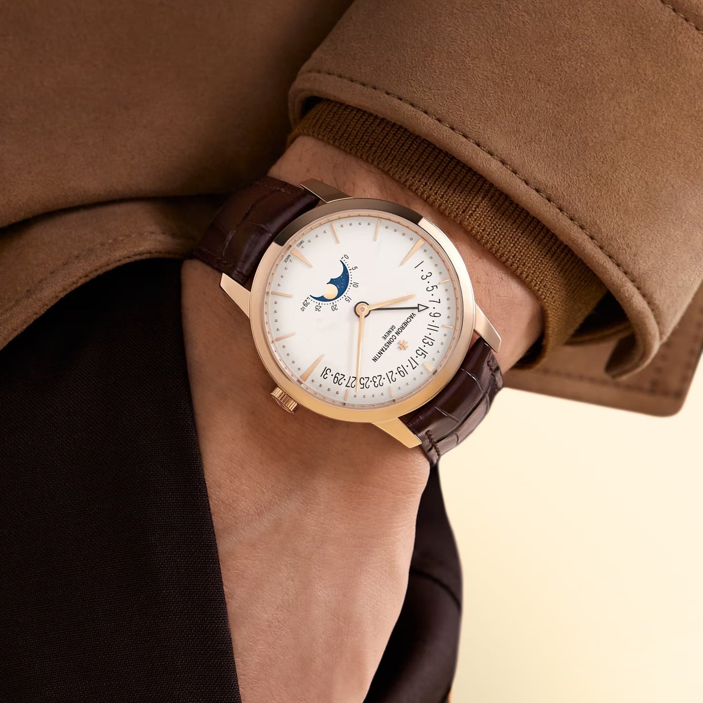 Vacheron Constantin - Patrimony Moon Phase Retrograde Date Pink Gold (4010U/000R - B329)
