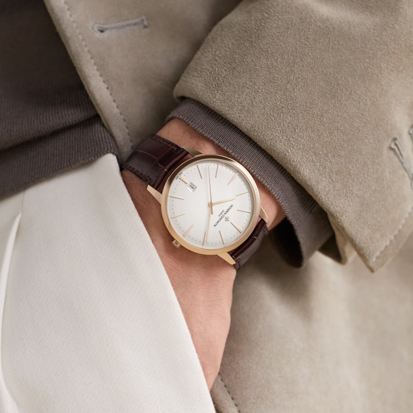 Vacheron Constantin - Patrimony Self - Winding 40mm Pink Gold Silver Dial (85180/000R - 9248)