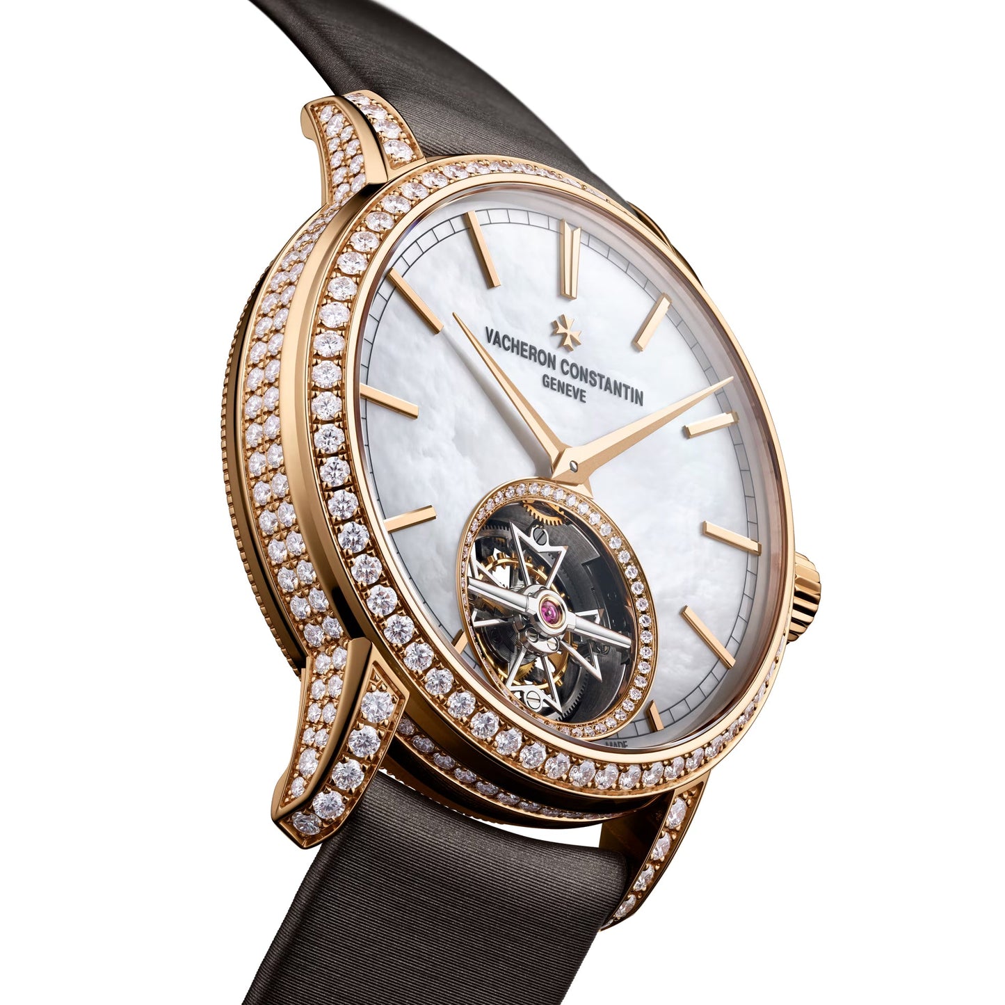 Vacheron Constantin - Traditionnelle Tourbillon Pink Gold Diamond Bezel (6035T/000R - B634)